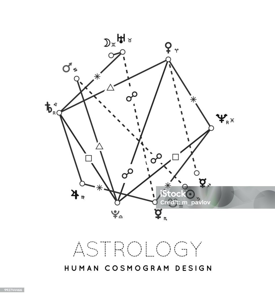 Cosmogram Graph Astrology Cosmogram Background Stock Illustration - Download Image Now ...