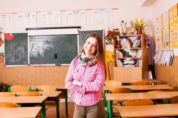 istock Young smiling woman teacher 992750022