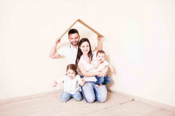 istock Handsome man protects his family, concept 992763068