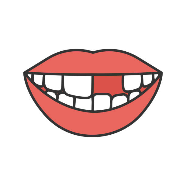 Smile With Missing Tooth Icon Stock Illustration - Download Image Now - Gap  Toothed, Mouth, Vector - iStock
