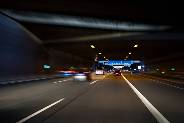 istock Traffic on highway - long exposure, motion blur 992791228