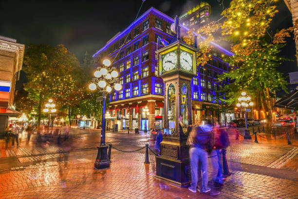 Historic Steam Clock in Gastown Vancouver, Canada