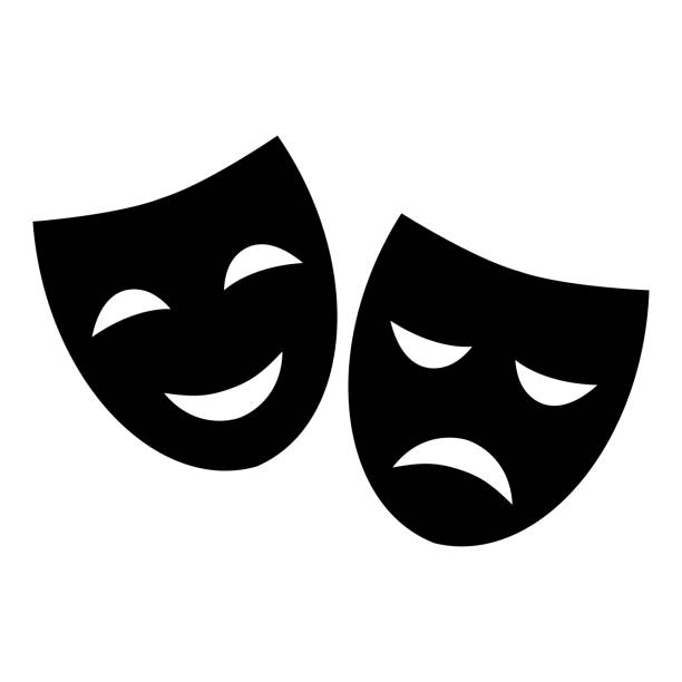 Theater mask Theater mask comedy mask stock illustrations