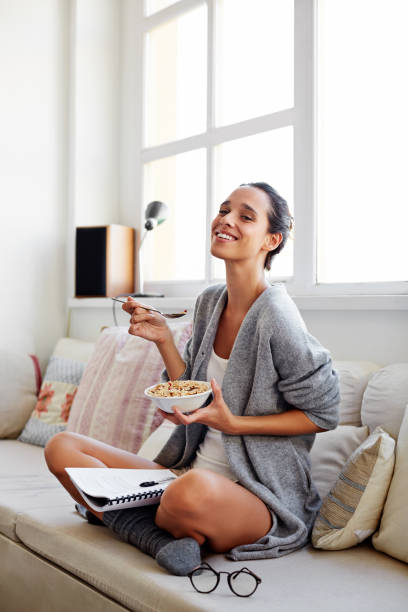Breakfast gives her a productivity boost