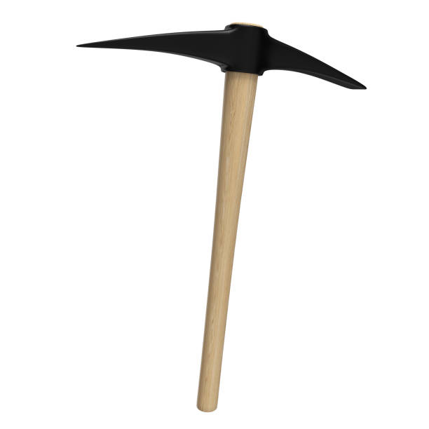 Pickaxe Isolated. 3D rendering Pickaxe Isolated. 3D rendering pick axe stock pictures, royalty-free photos & images