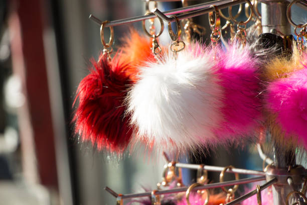 istock Set of colorful  pompoms in the bazaar 992832604