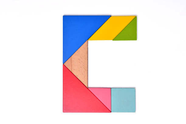istock Uppercase letter C Color alphabet in white background 992833244