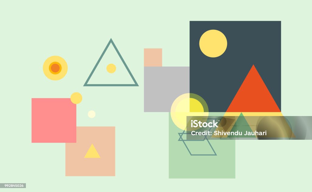 Abstract Using Geometric Shapes Colorful Abstract Pattern Using Geometric Shapes Stock Illustration ...