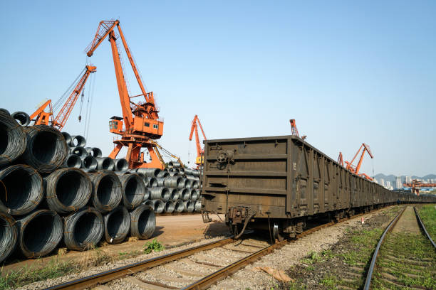 istock Metal cargo terminal in Chongqing, China 992858828
