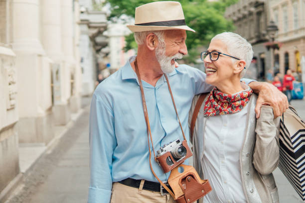 istock Elderly couple hugging and smiling 992867448