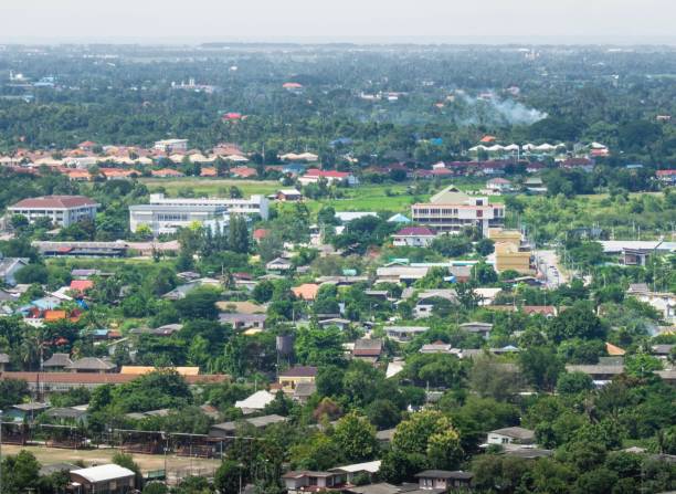 istock Aerial View : Downtown Phetchaburi Province , Thailand 992879296