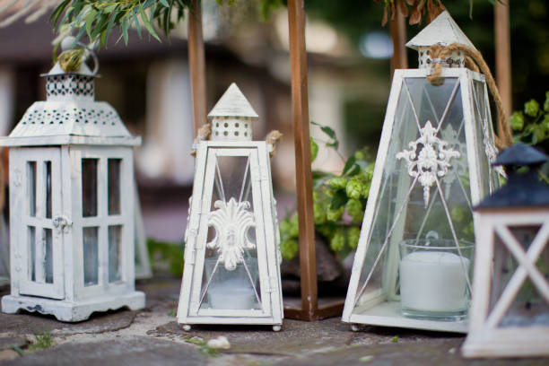 istock white vintage lanterns with candles 992893050