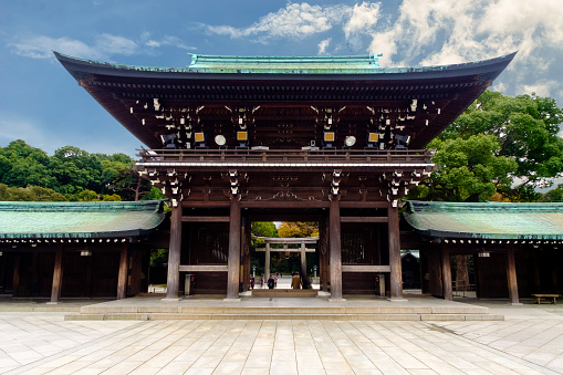 TOKYO - Dec 12: Meiji Jingu Shrine,Tokyo on 12th December 2014. Meiji Jingu Shrin is the Shinto shrine and most popular historical shrine.