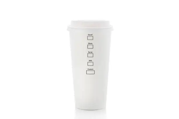 coffee paper cup on isolated