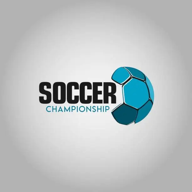 Vector illustration of Soccer Championship Logo Vector Template Design Illustration