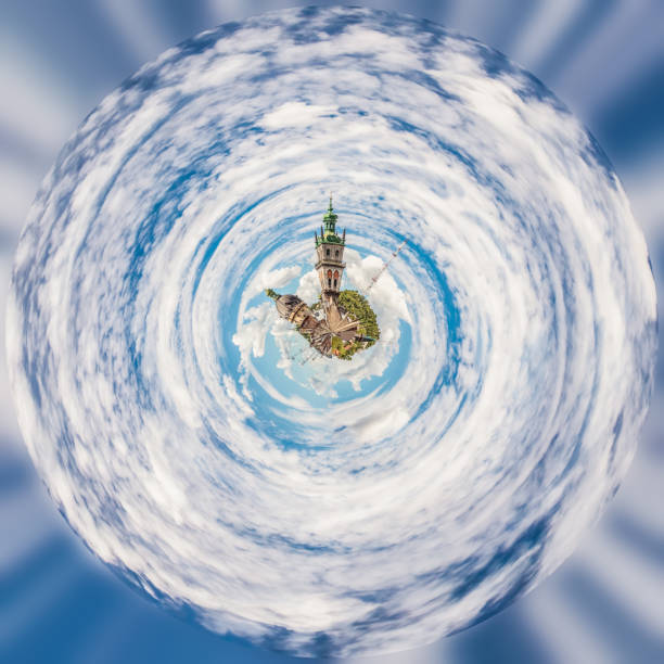 istock Miniature planet of Lviv. 360 degree view 992914240