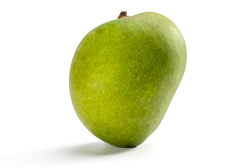 Single Mango Basic Single Green Mango Isolated On White Background Stock Photo - Download ...