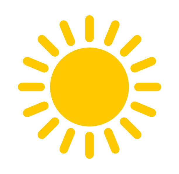 Sun icon Sun icon. Flat design illustration sun clipart stock illustrations