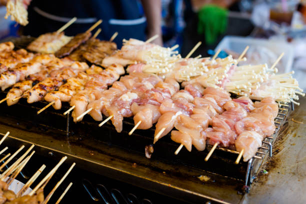 istock Thai mushroom and chicken skewers 992941744