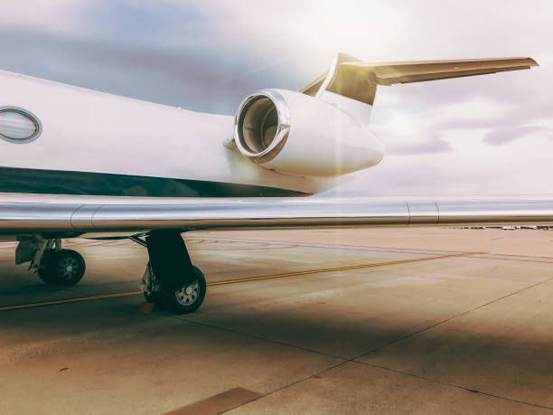 istock Private luxury jet at the airport terminal 992943084