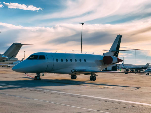 istock Private luxury jet at the airport terminal 992943148