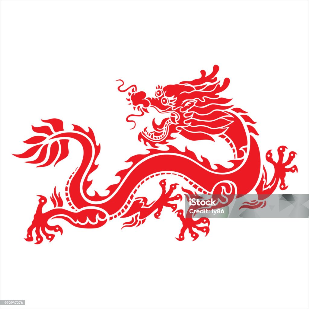 Chinese Dragon dragon icon, dragon symbol, chinese dragon, oriental dragon, japanese dragon Dragon stock vector