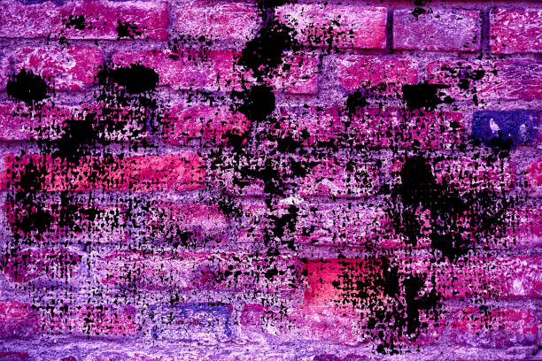 istock Grunge dirty Ultra purple Brick wall texture, cement background for web site or mobile devices 992972418