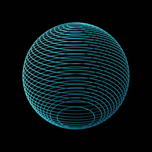 abstract sphere on white background. Isolated 3D illustration
