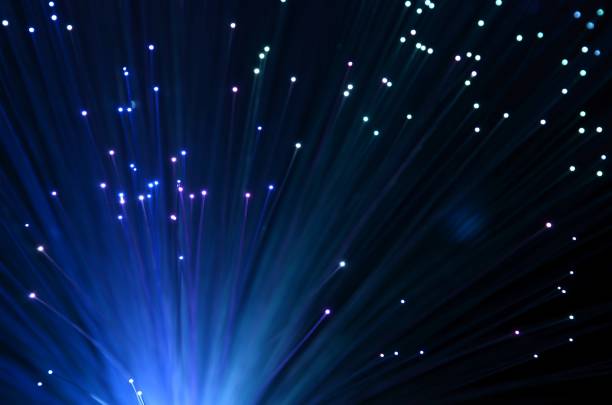 istock Fiber optics in blue, close up with bokeh 993003010