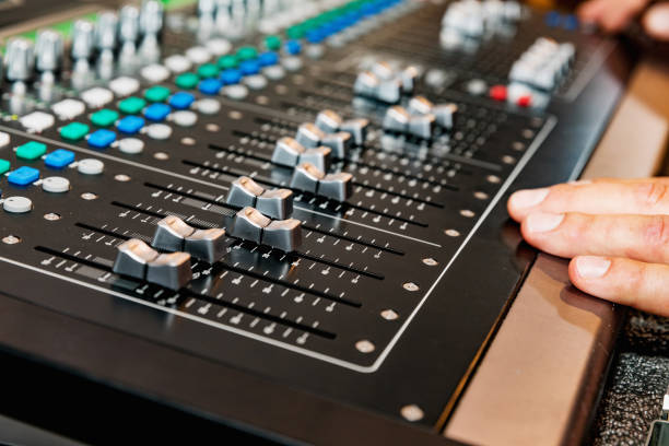 istock Music equipment for sound mixer control, electornic device 993003280