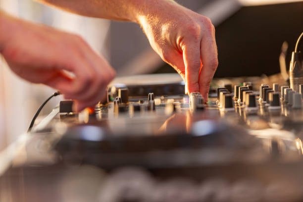 Party Party with dj dance  electronic music photos stock pictures, royalty-free photos & images