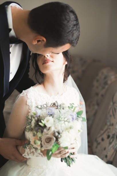 istock Close up of a nice young wedding couple 993019888