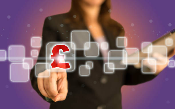 istock Businesswoman Pressing Pound Symbol 993021462