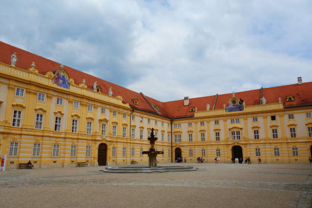istock Melk Abbey Monastery or Stift Melk is a Benedictine abbey in Melk, Austria overlooking the Danube river and Wachau valley, Europe 993074962