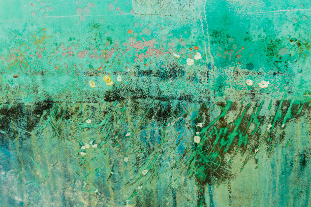 istock Rusty colorful metal painted texture close up 993081638