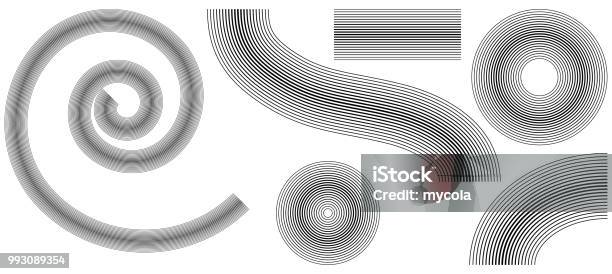 Parallel Form Textures Set With Figures From Parallel Lines Abstract Geometric Texture Pattern ...