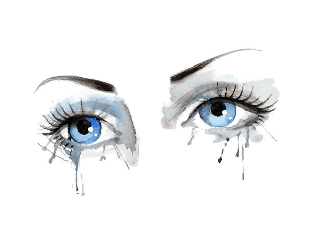 istock beautiful female eye with watercolor grunge background 993119044