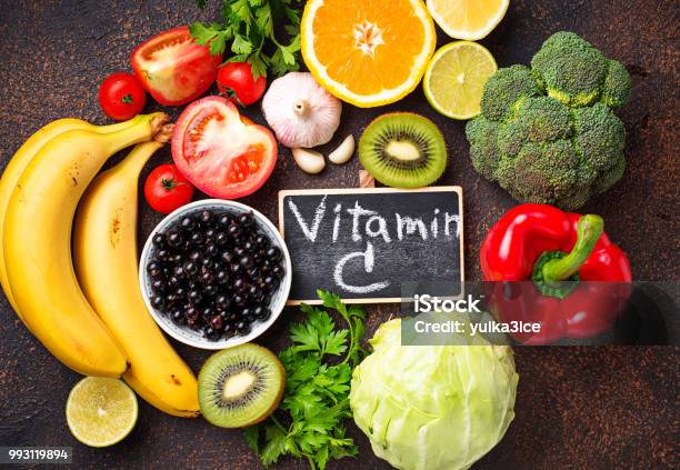 Food Containing Vitamin C Healthy Eating Stock Photo - Download Image Now - Vitamin C, Food, Fruit