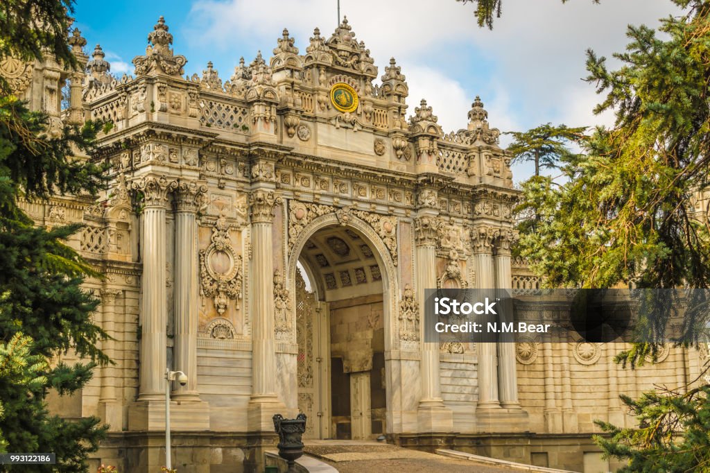 Gate of The Treasury, Istanbul, Turkey One Of The Gates To The Dolmabahce Palace Ancient Stock Photo