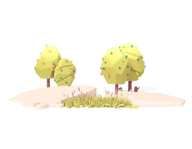 istock tree on hill low poly abstract minimal style pastel color isolated landscape on white 3d illustration 993126836