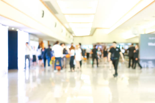 istock Business people activity standing and walking in the lobby blurred. 993156020
