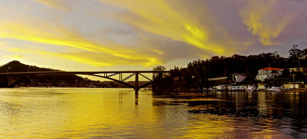 istock Golden colored coastal sunrise over the Rip Bridge 993193430