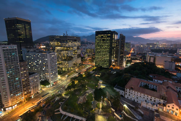 Night Time View of Rio de Janeiro City in Brazil.