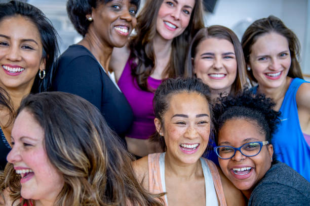istock Group Of Women Posing For Picture 993250252