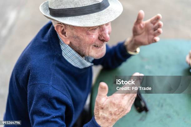 Senior Adult Male Talking He Is 91 Years Old Stock Photo - Download Image Now - Italy, Senior Adult, Italian Ethnicity