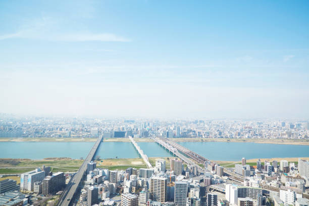 landscape of Osaka city
