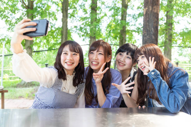 istock Girls taking self photos with a smartphone 993277794