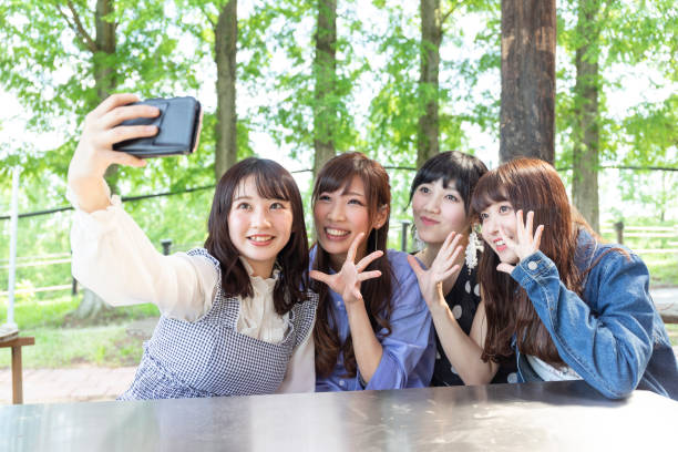 istock Girls taking self photos with a smartphone 993277814