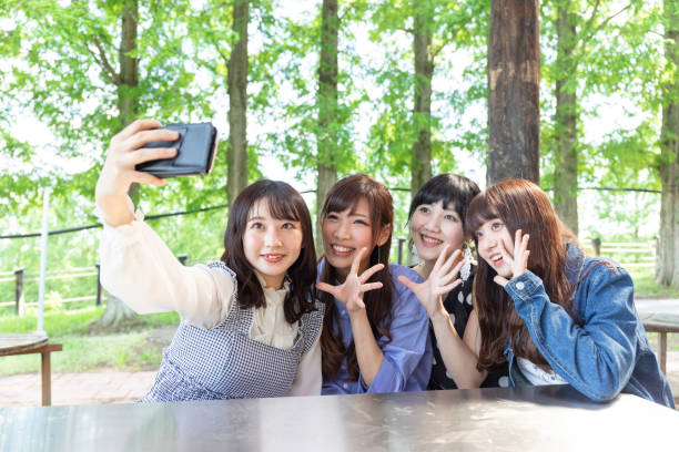 istock Girls taking self photos with a smartphone 993277948
