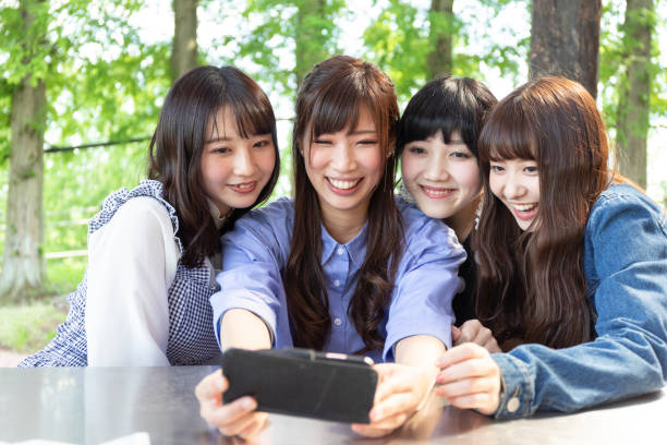 istock Girls taking self photos with a smartphone 993278028